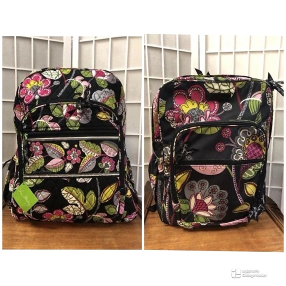 Vera Bradley,  Backpacks New $45 Medium, Floral, Pockets, Zipper.! main image 12